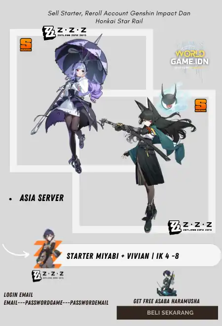 [Asia] Starter Miyabi + Vivian | Belle Mc Interknot Rank 4-8